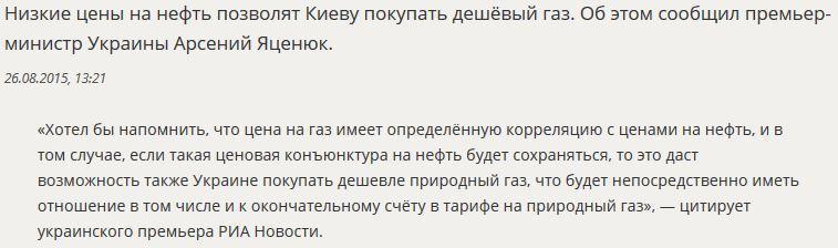 Арсений Яценюк нашёл способ покупать дешёвый газ