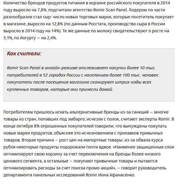 Россияне переключились на новые бренды из-за санкций и девальвации