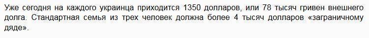 Сумма внешнего долга Украины катастрофически растет: каждый гражданин страны должен 1350 долларов