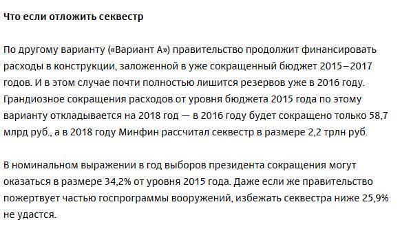 Путину предложат урезать расходы бюджета 2016 года на 13%