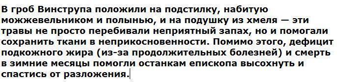 В гробу шведского епископа нашли пятимесячный эмбрион