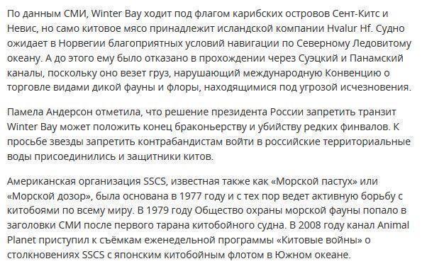 Памела Андерсон написала письмо Владимиру Путину