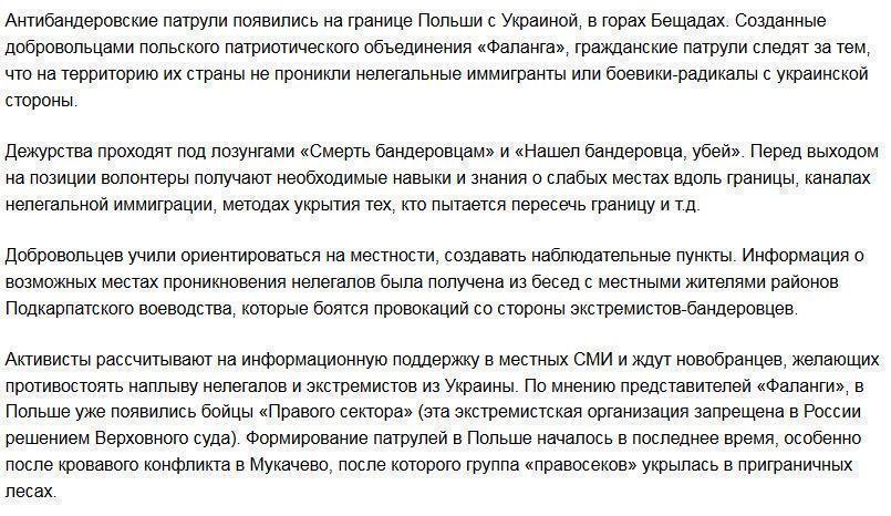 «Нашел бандеровца, убей»: польские патрули ловят «правосеков» на границе