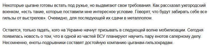 Позолоти ручку: украинские цыгане пойдут воевать в обмен на металлолом